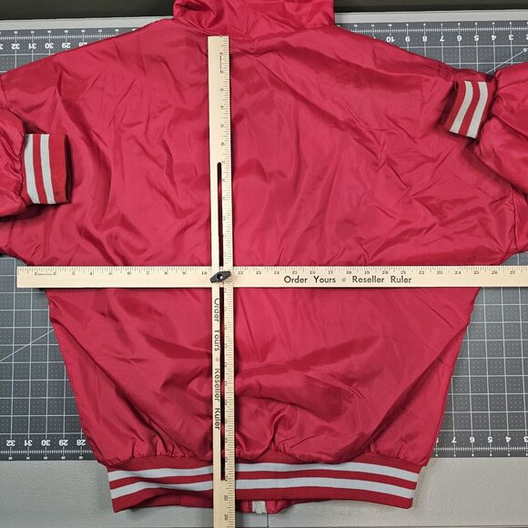 Vintage K Brand Jacket Large Fire Firefighter Emt 80s Sideline Bomber Varsity - Picture 9 of 11